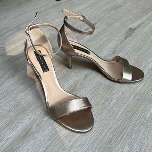Steven by Steve Madden rose gold sandal heel